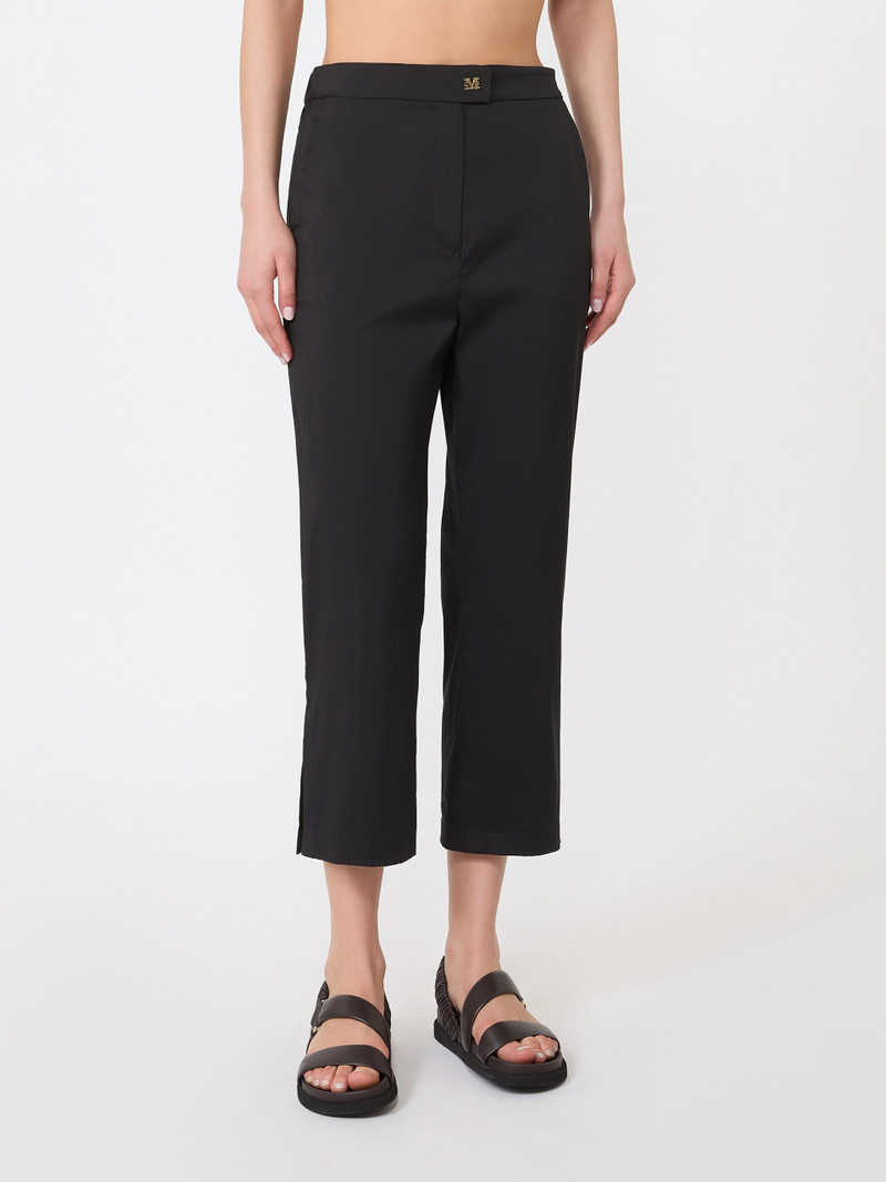 CURVE Stretch cotton Capri trousers - BLACK 3
