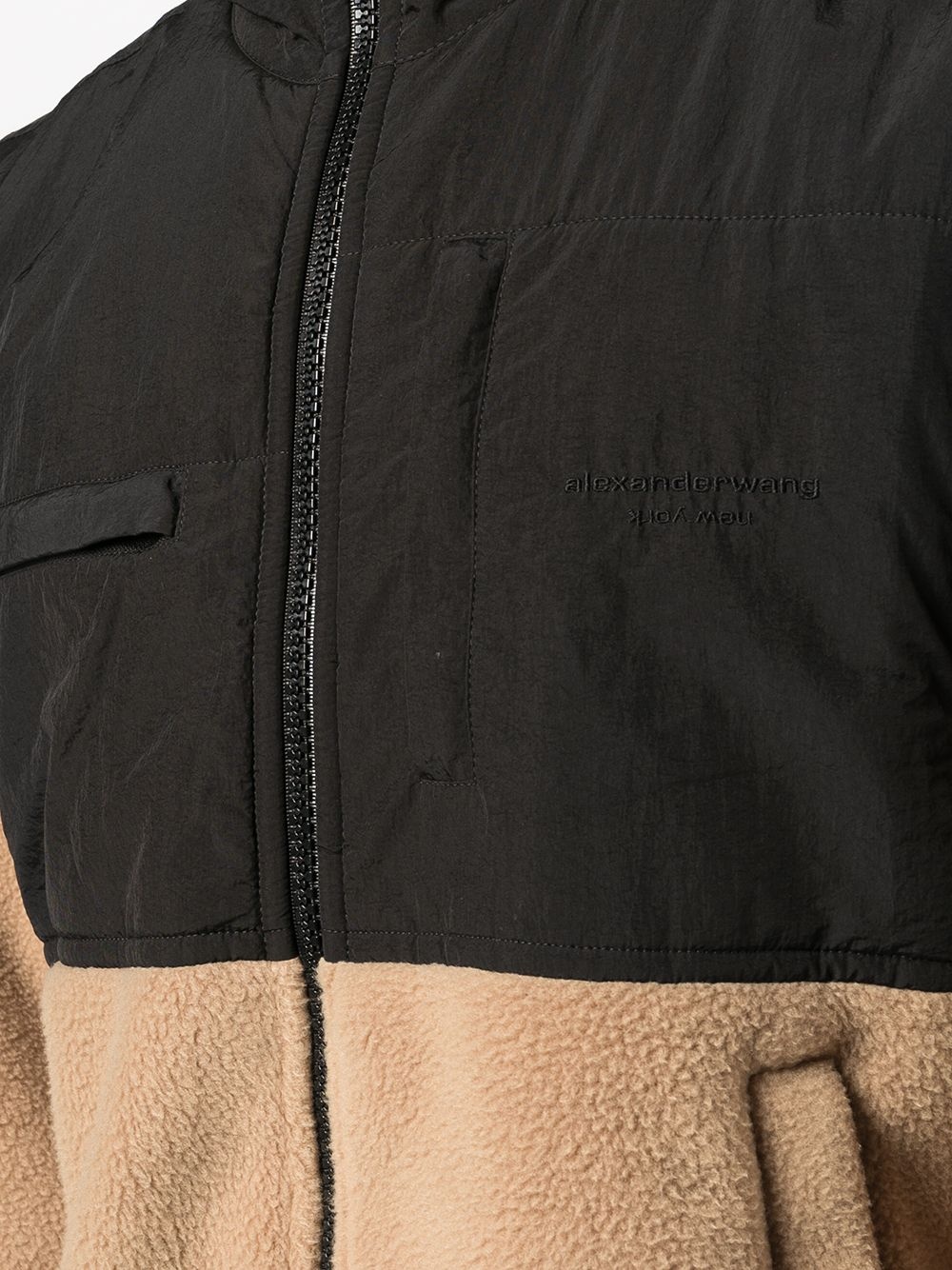 panelled zip fleece jacket - 6
