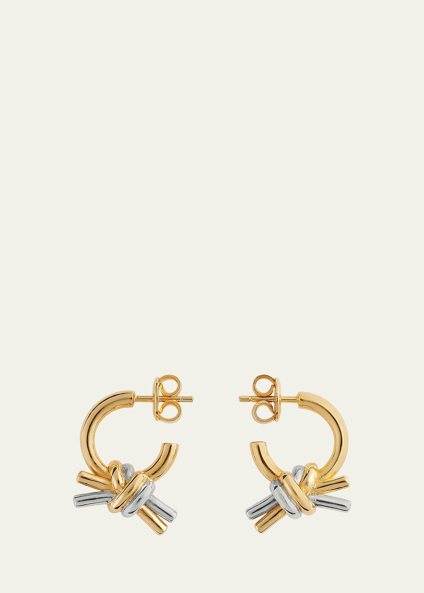 Two Tone Knot Earrings - 1