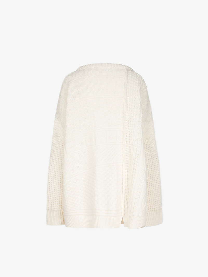 Sweater in patchwork knit with G pin 4