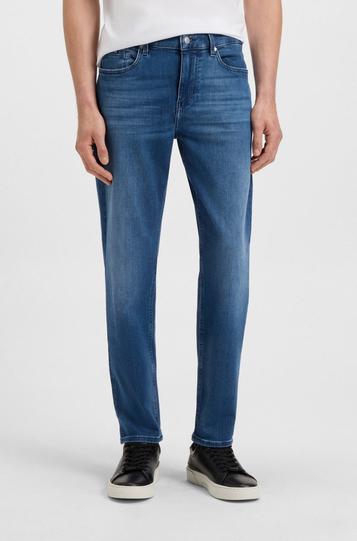 REGULAR-FIT JEANS IN BLUE SOFT-TOUCH DENIM - 2