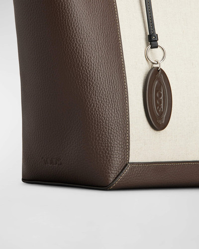Tod's Canvas & Leather Shopper Shoulder Bag outlook