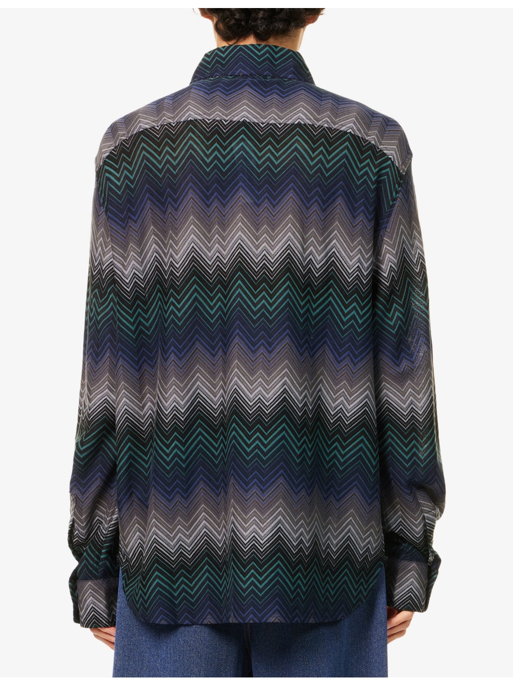 Chevron Relaxed-Fit Cotton-Blend Shirt - 4