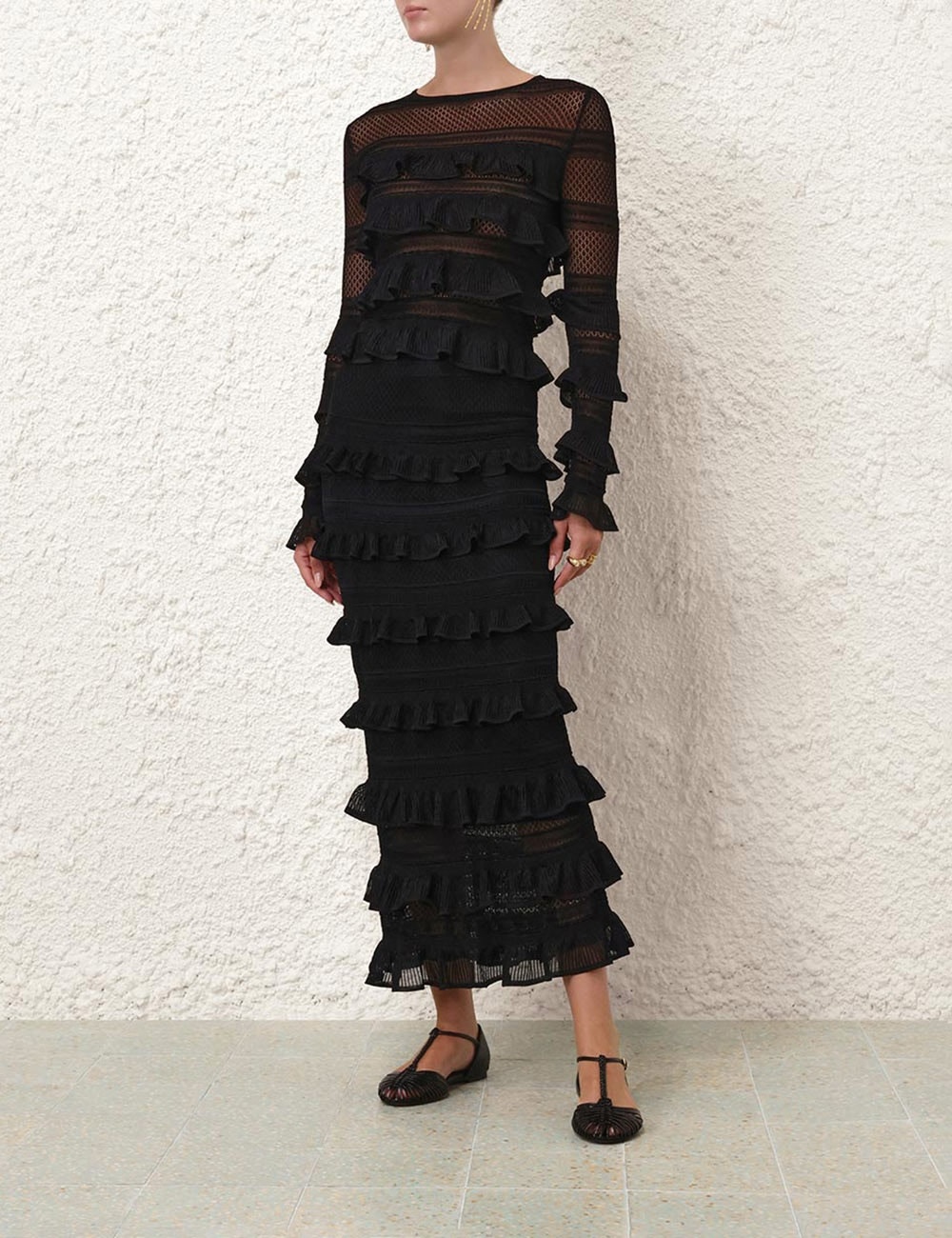 NATURA FRILL MIDI SKIRT - 2