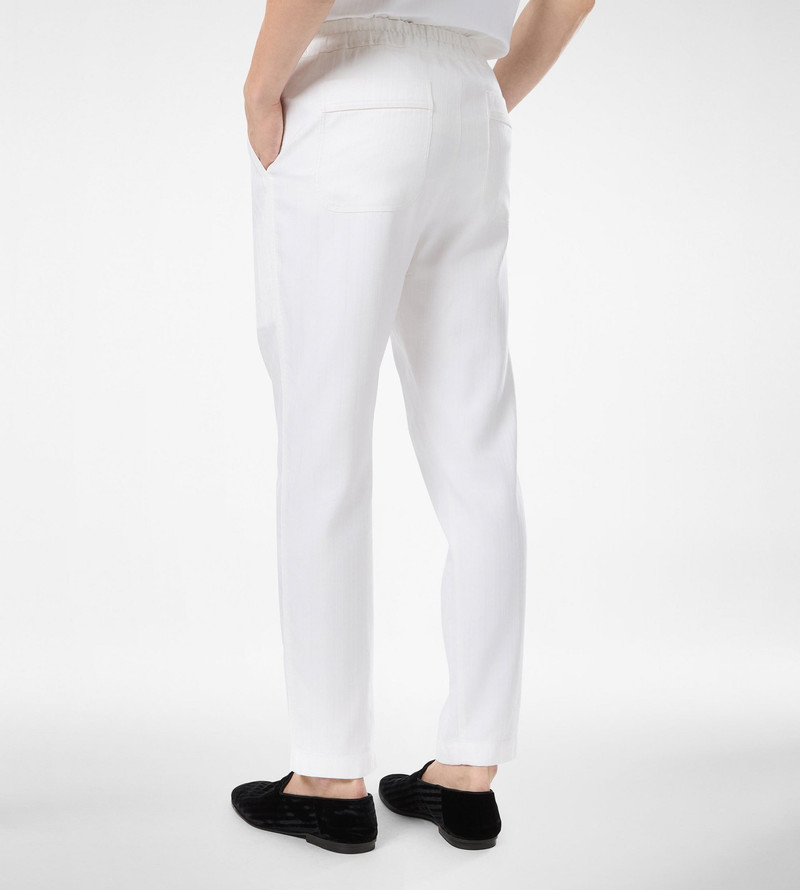 HERRINGBONE STRIPE PLEATED LOUNGE PANT 5