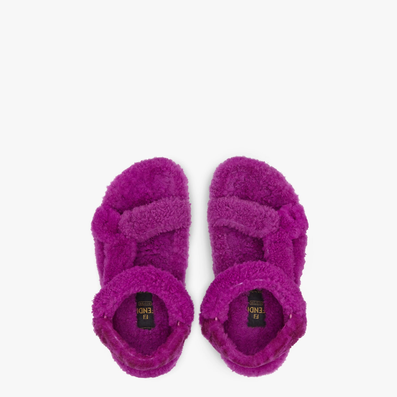 Purple sheepskin sandals - 4