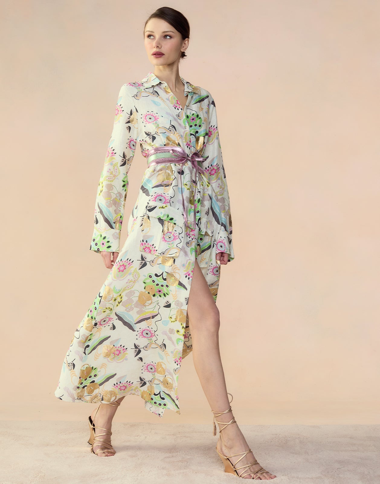 Love Locket Linen Shirt Dress - 1
