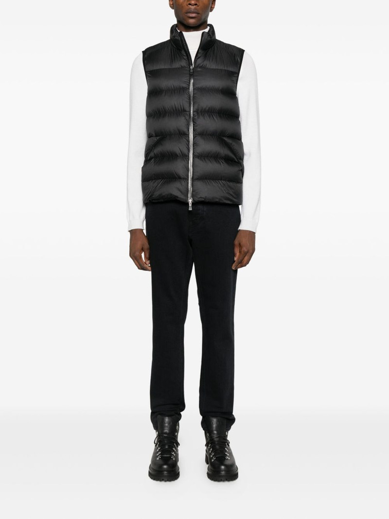 Herno zip-up quilted gilet outlook