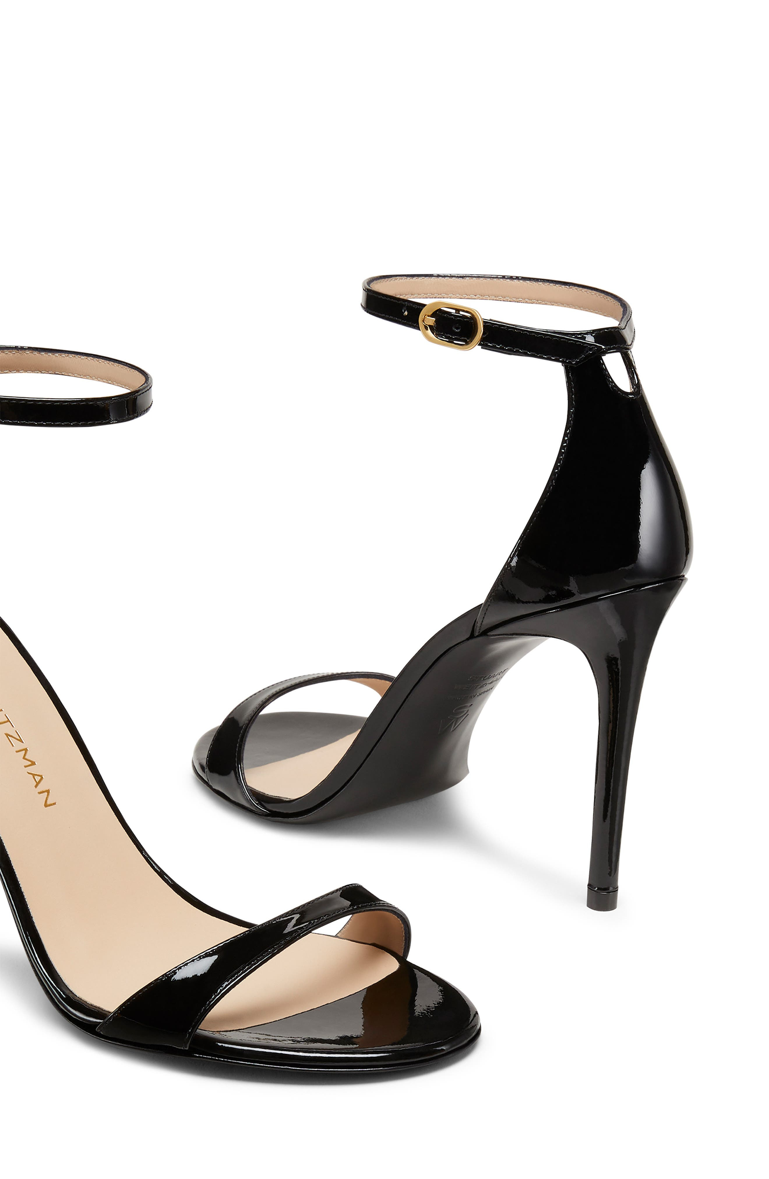 Stuart Weitzman Nudist II 75 Sandal in Black at Nordstrom - 4