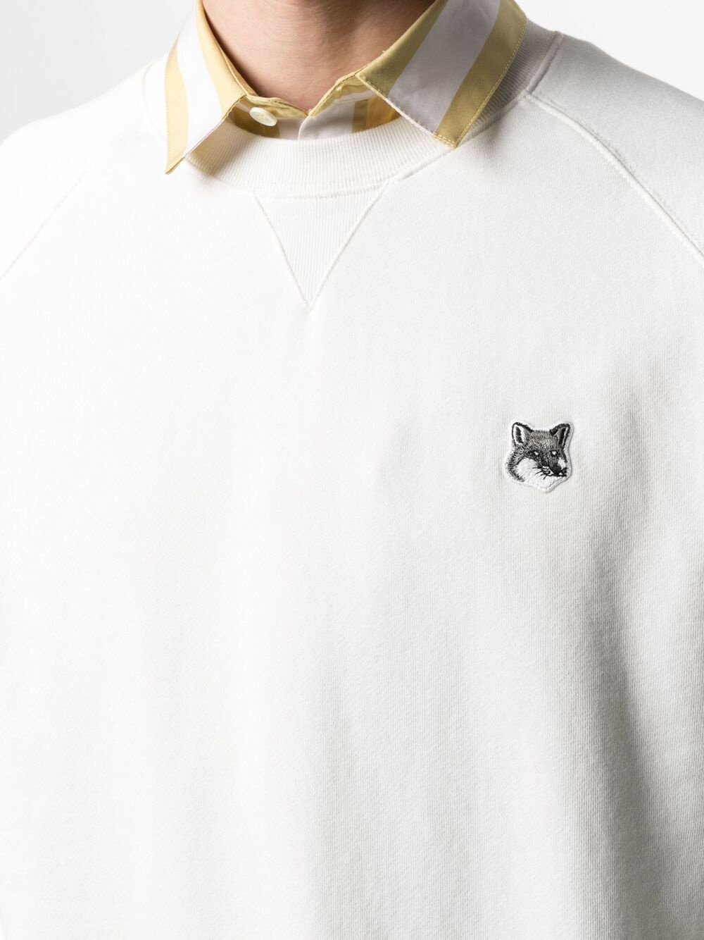 fox-patch cotton sweatshirt - 5