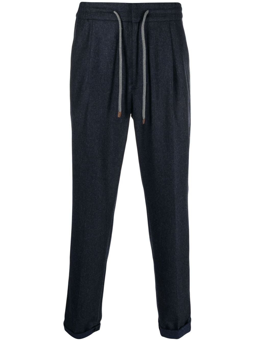 virgin wool drawstring trousers - 1