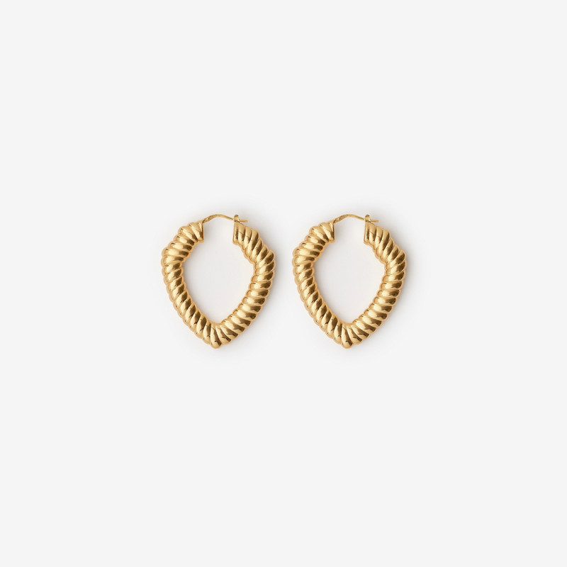 Large Shield Twisted Hoop Earrings​ 1