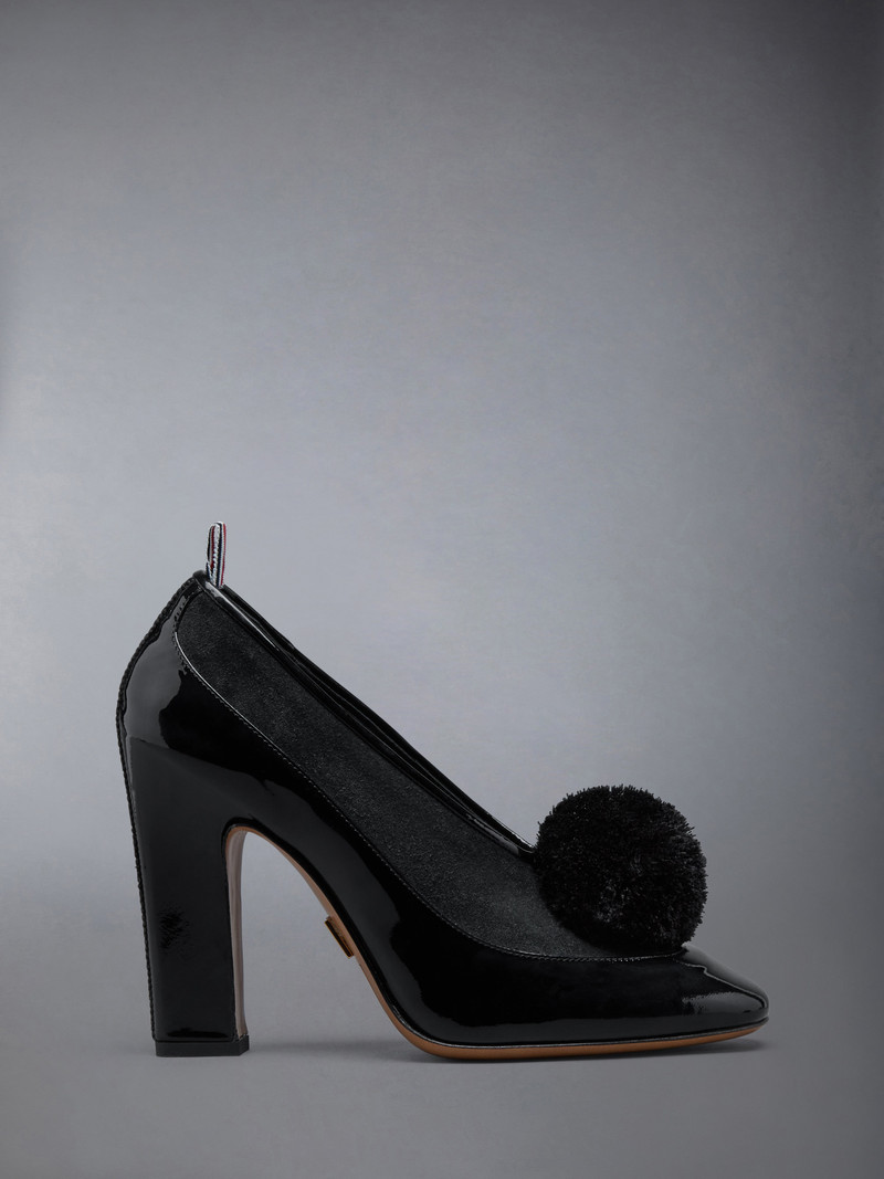 CALF SUEDE POM POM OPERA PUMP 90MM 1