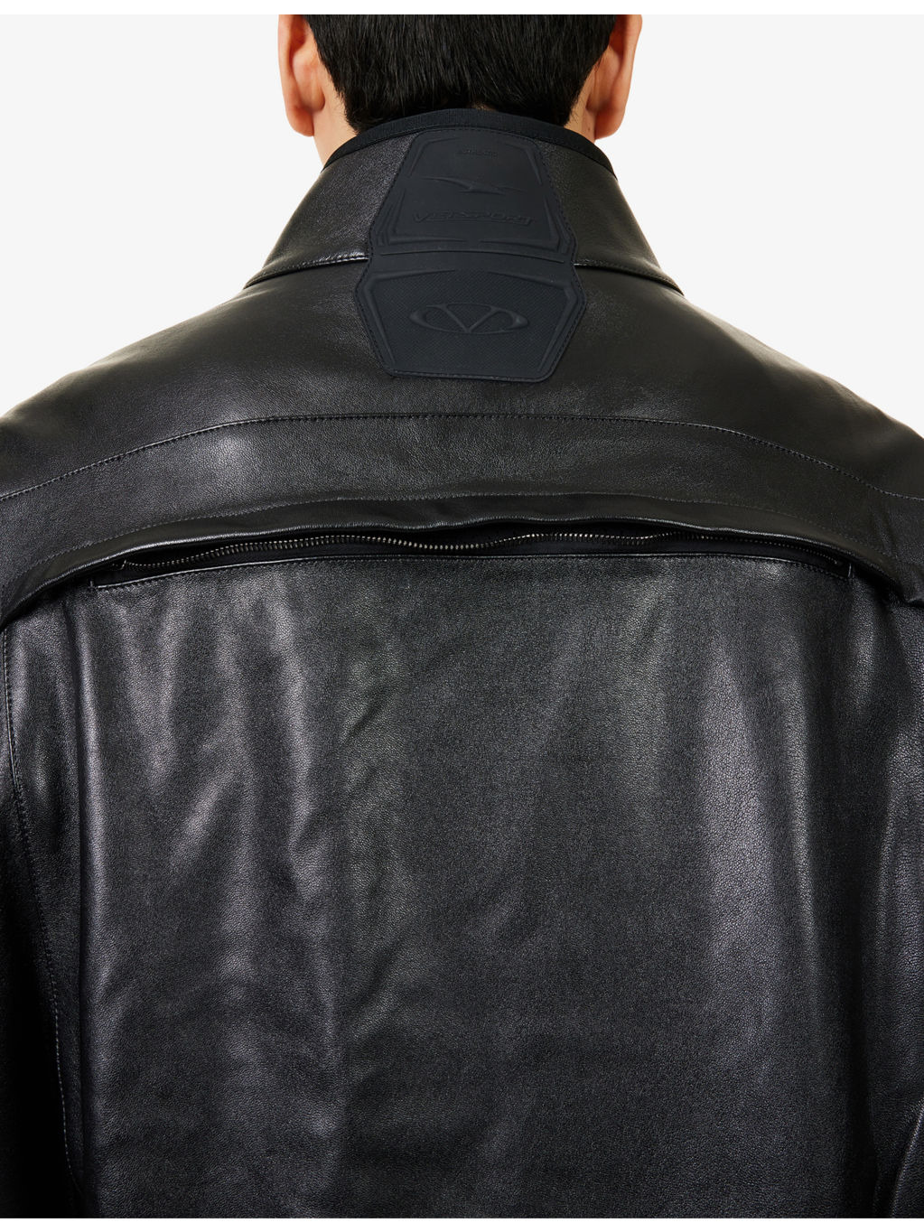 Layered Relaxed-Fit Leather Jacket - 6
