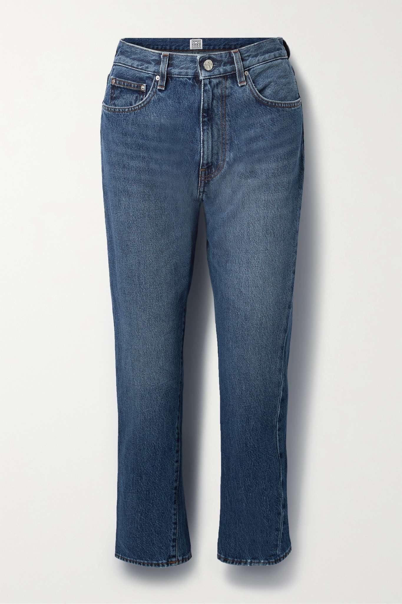 High-rise straight-leg organic jeans - 1