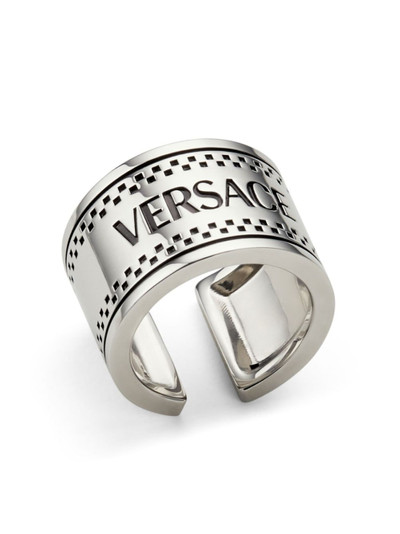 VERSACE logo-engraved open ring outlook
