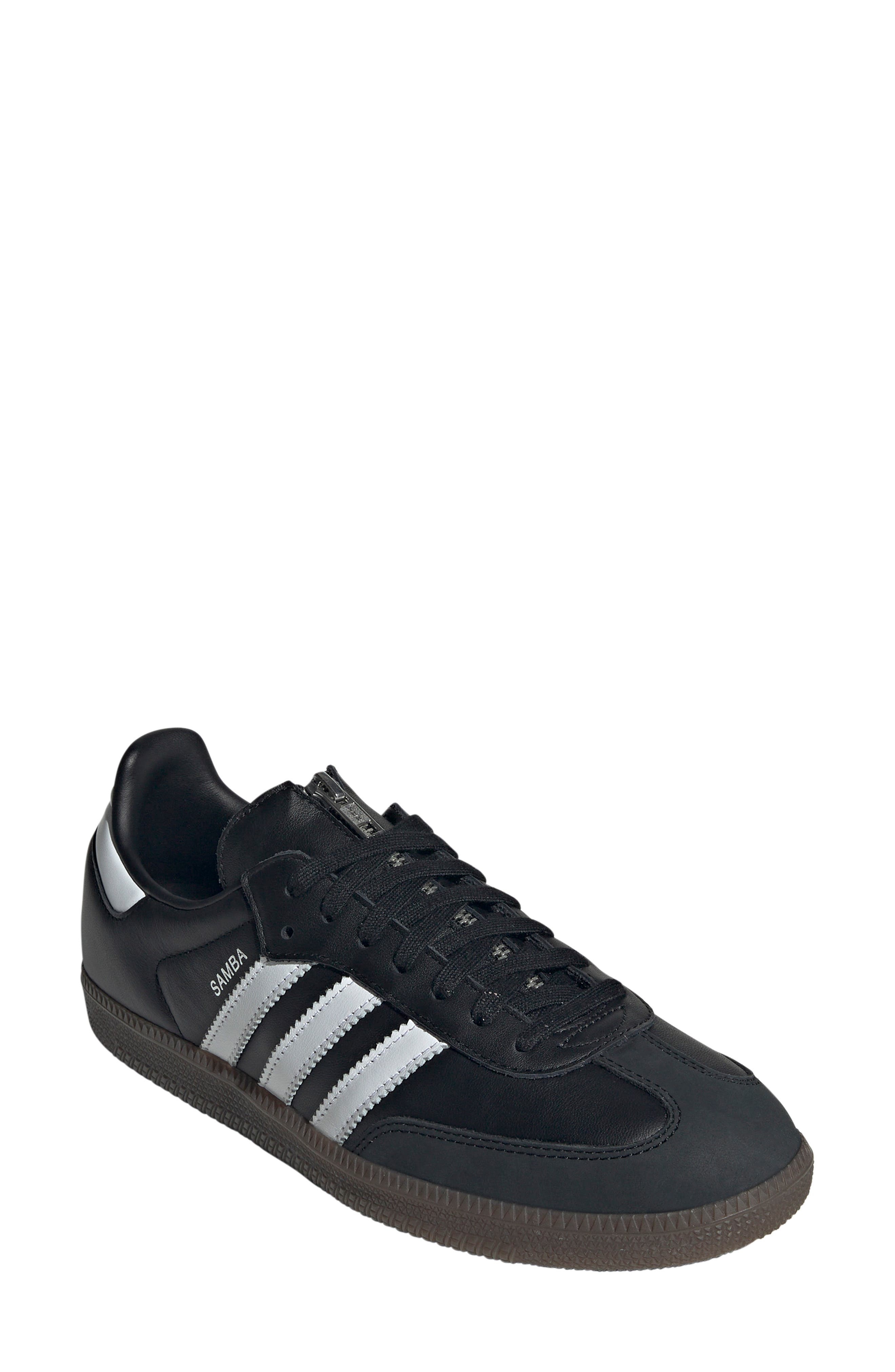 adidas x Jeremy Scott Samba OG Sneaker in Black/White/Gum at Nordstrom - 1