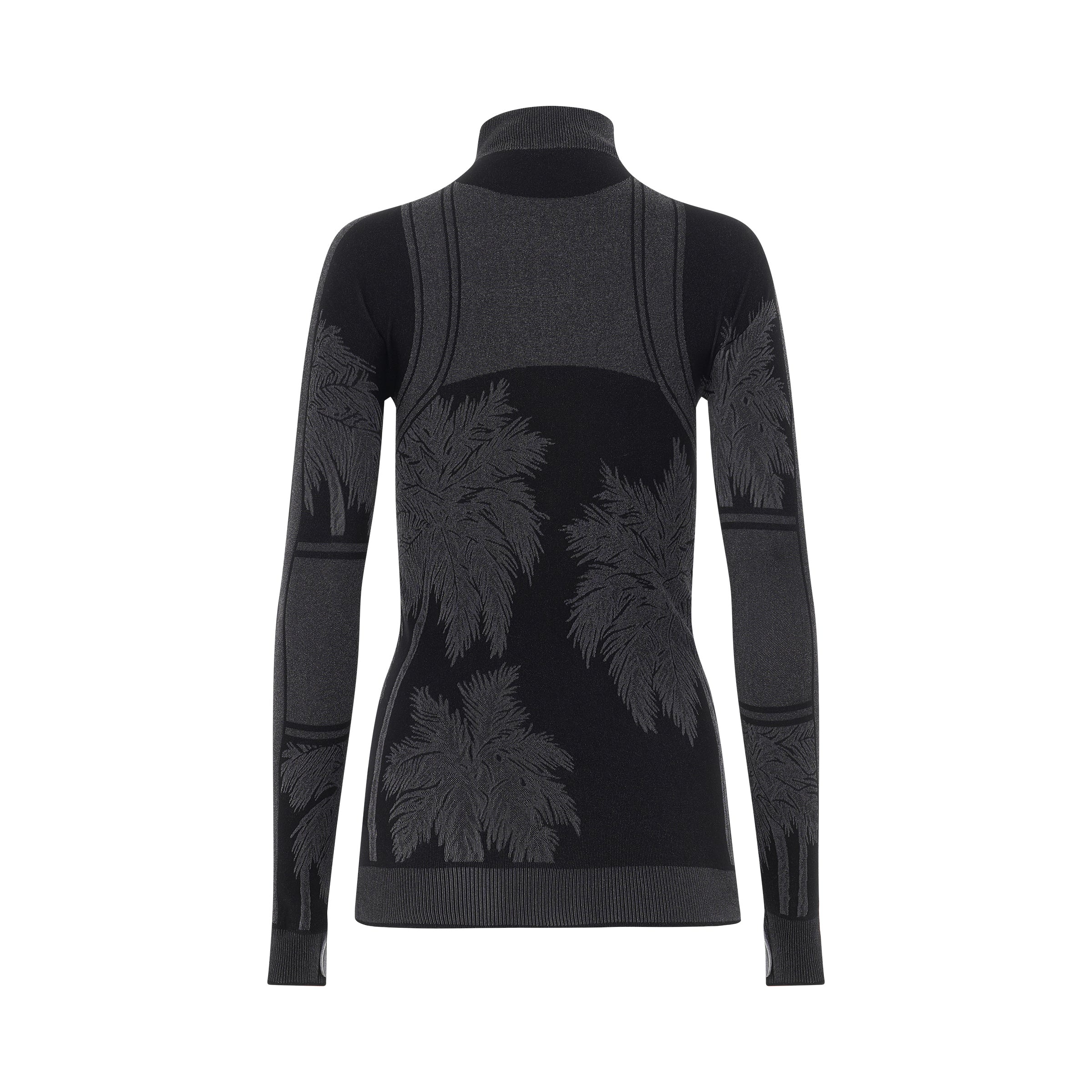 Palm Base Layer Ski Top in Black/Light Grey - 4