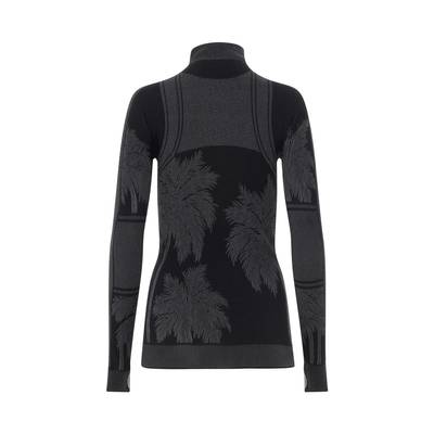 Palm Angels Palm Base Layer Ski Top in Black/Light Grey outlook