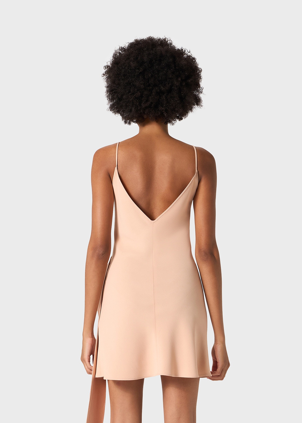 SLIP DRESS WITH SATIN BAND AND LOGO DECORATION - 4