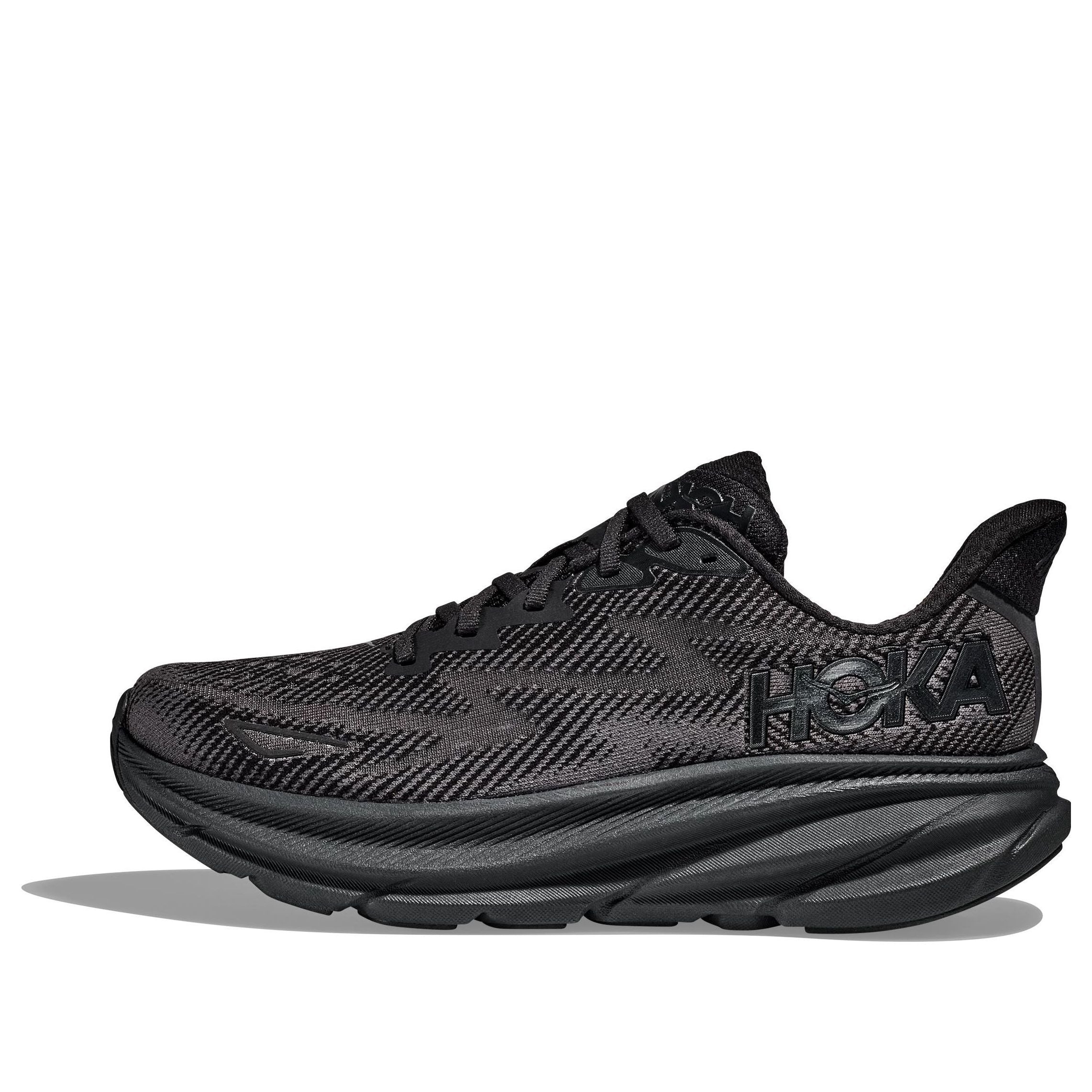 (WMNS) HOKA ONE ONE Clifton 9 Wide 'Black' 1132211-BBLC - 1