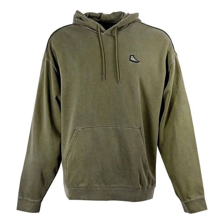 Converse Go-To Chuck Taylor Sneaker Patch Loose Fit Hoodie 'Olive Green' 10024025-A02 - 1