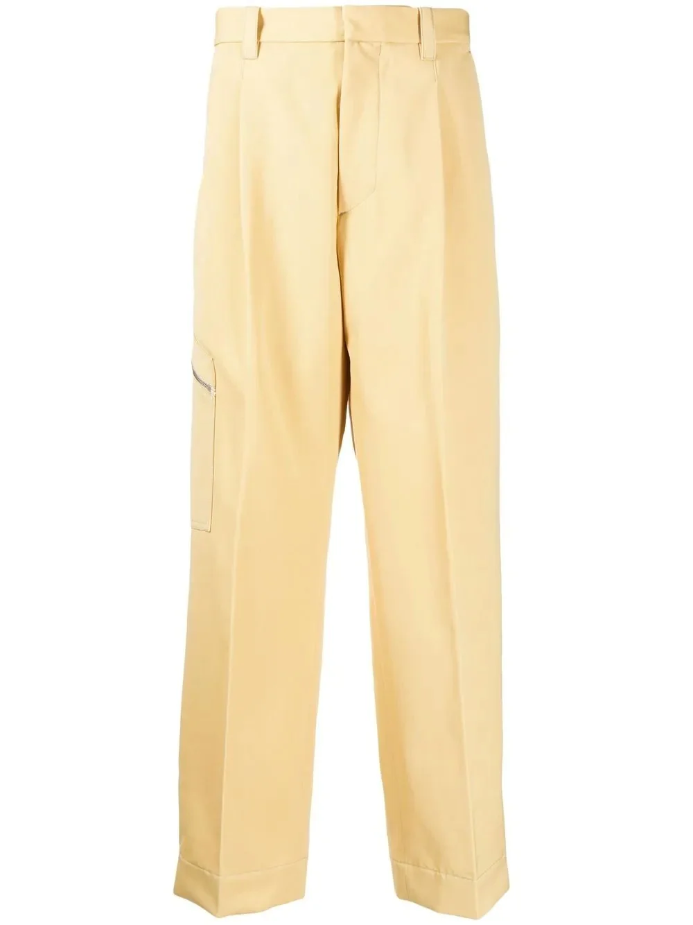 straight-leg pressed-crease trousers - 1