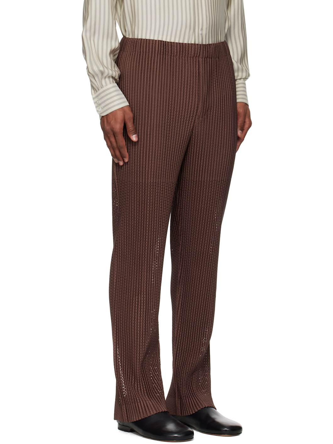 Brown Outer Mesh Trousers - 2