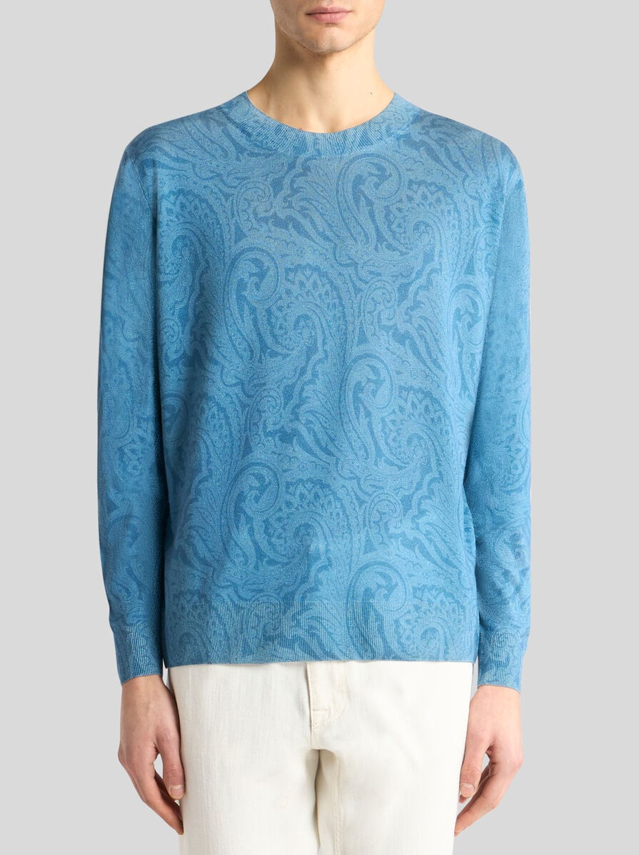 SILK AND CASHMERE PAISLEY SWEATER - 2