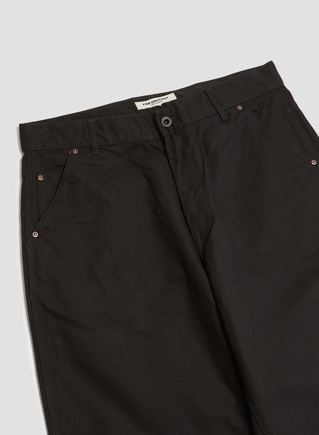 FOB Factory Cotton Duck Work Pant Black - 2