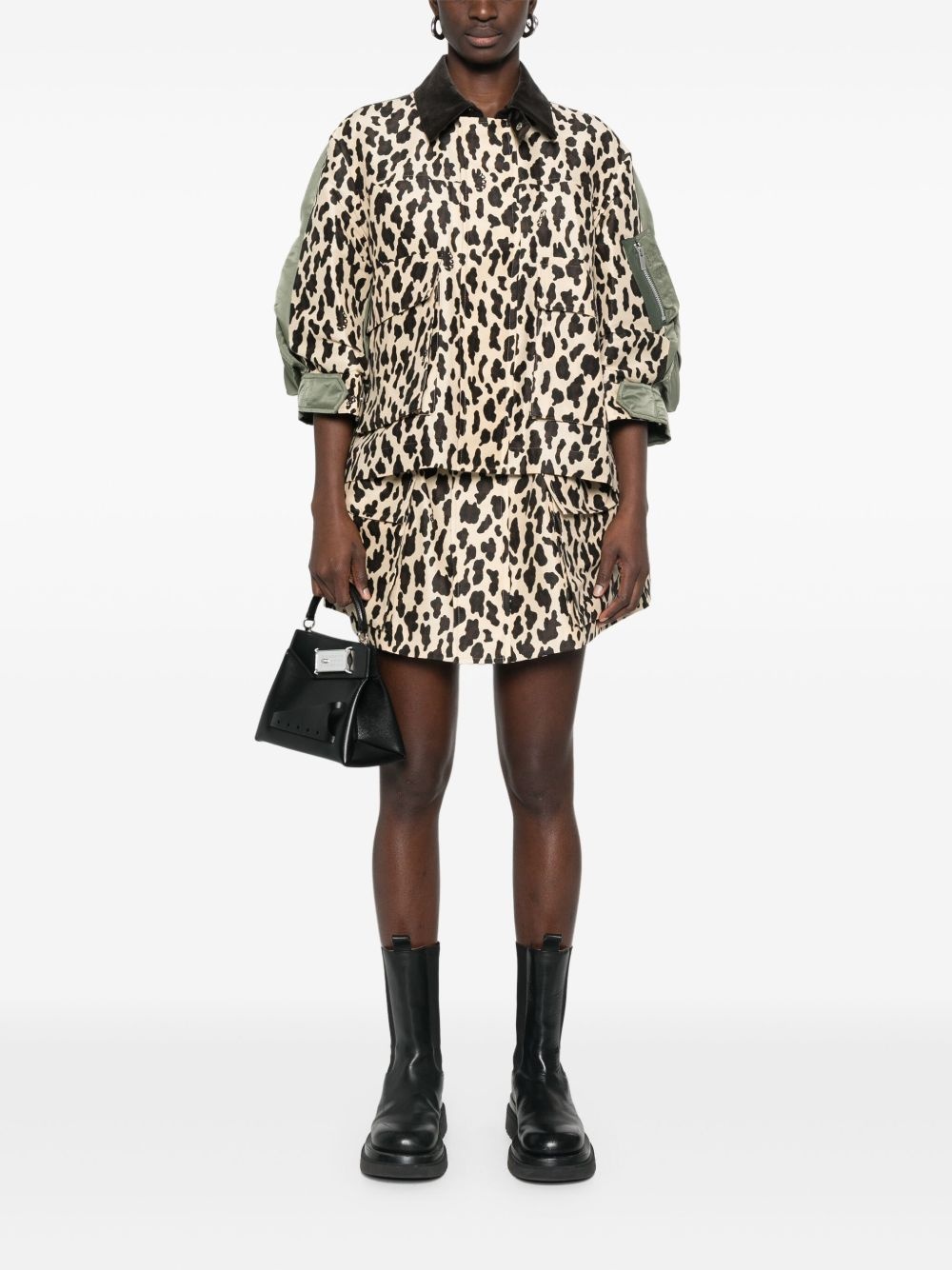 sacai leopard-print mini shorts | REVERSIBLE sacai leopard-print mini shorts | REVERSIBLE