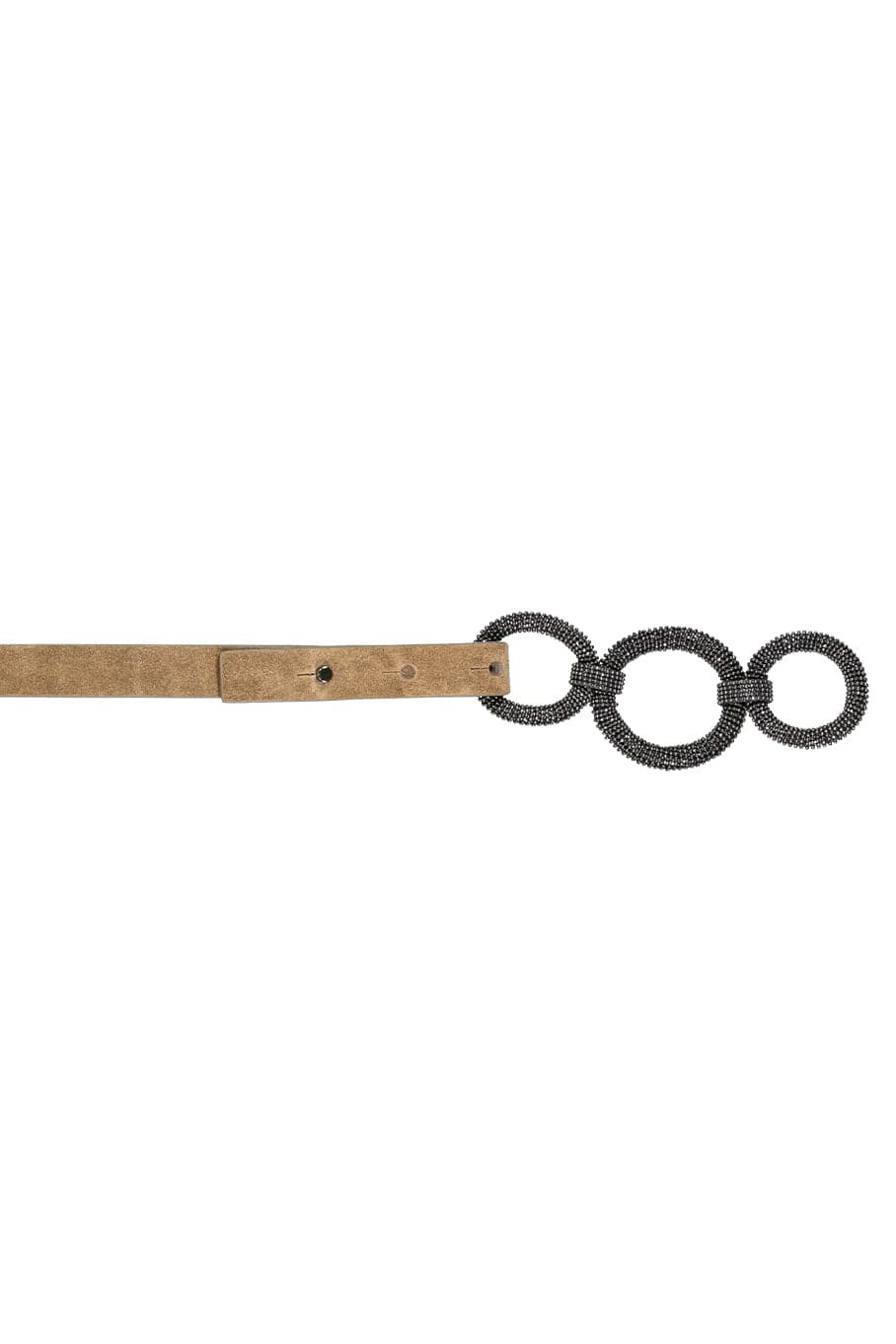 Suede Thin Belt With Monili - 5