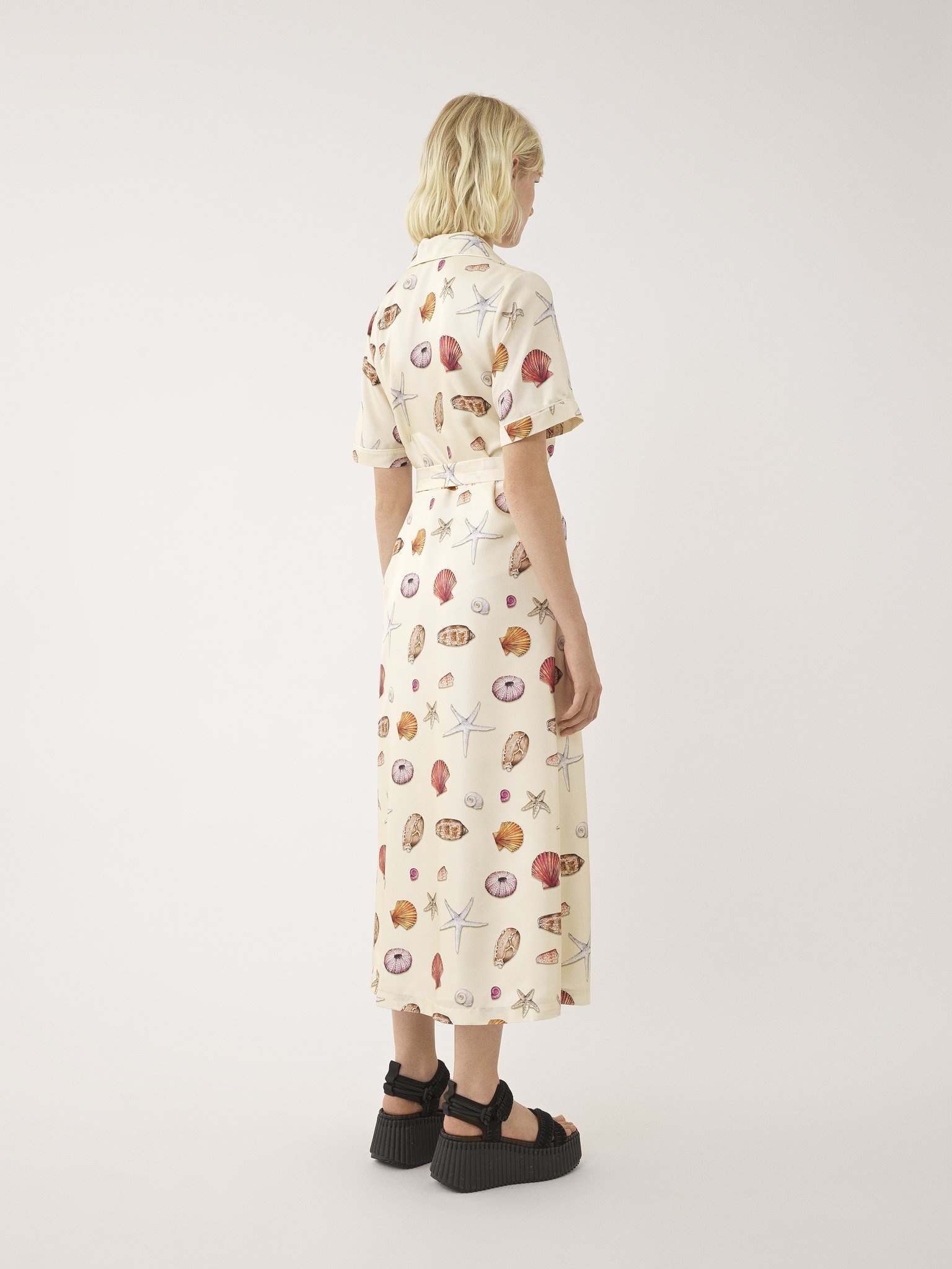 BELTED SHIRT DRESS - 5