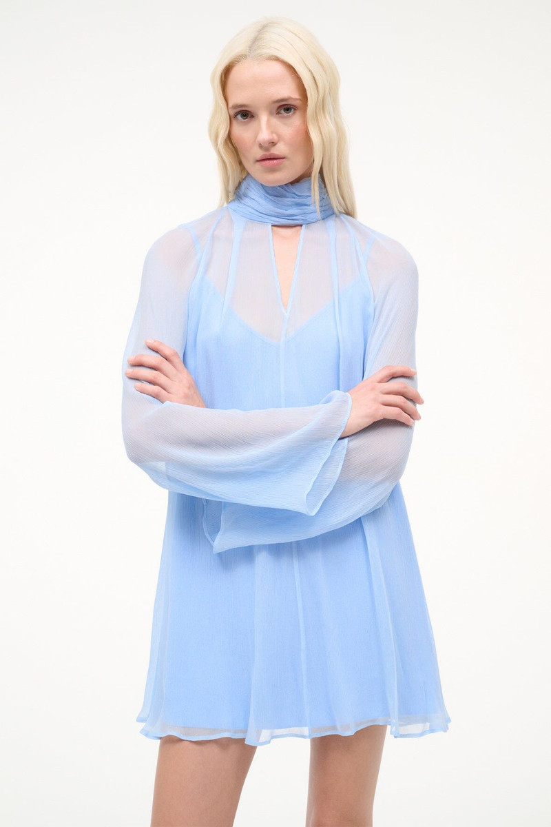STAUD ESTHER MINI DRESS CLEAR BLUE 3