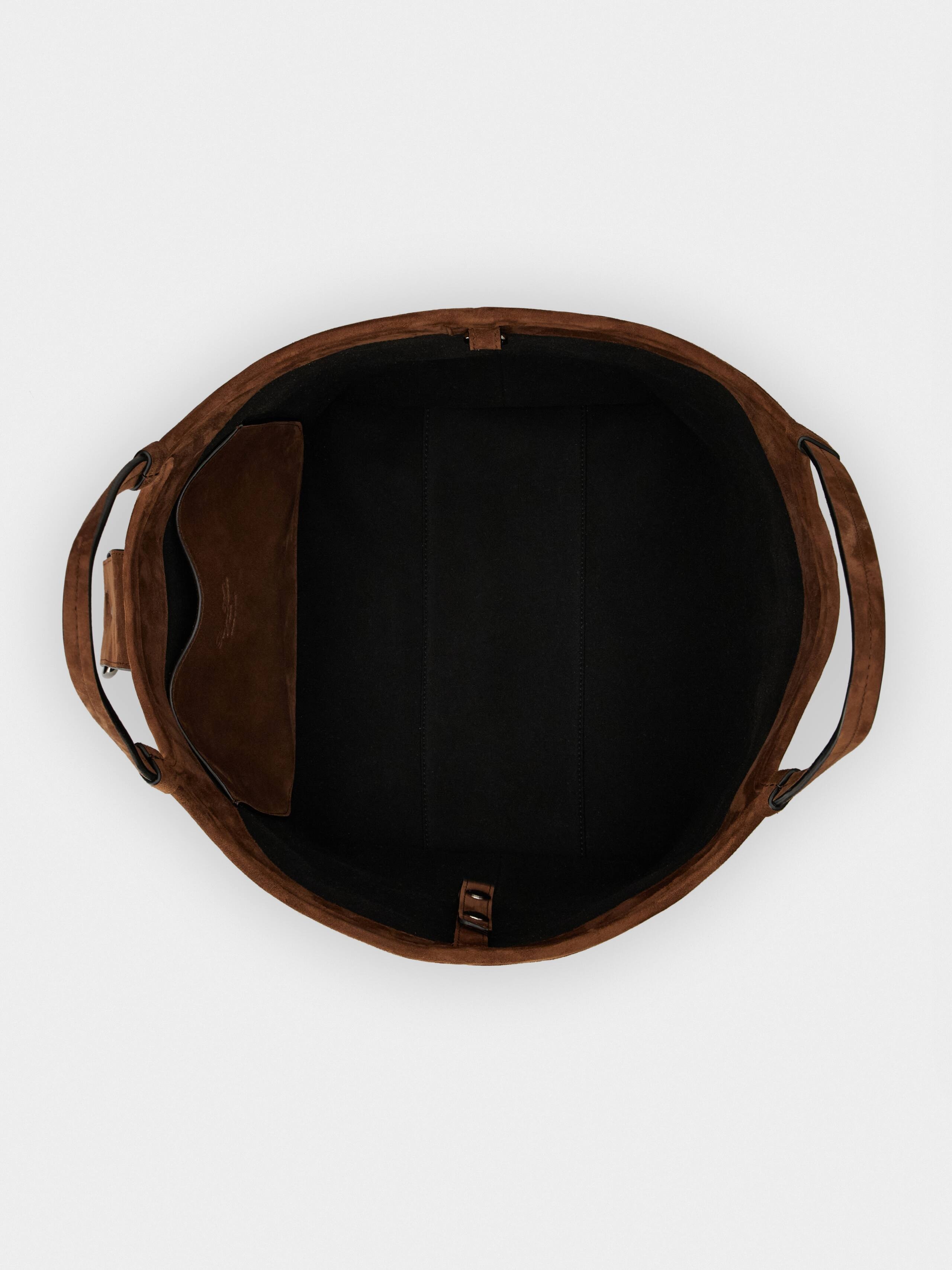 Viv' Choc Medium Shopping Bag in suede - 7