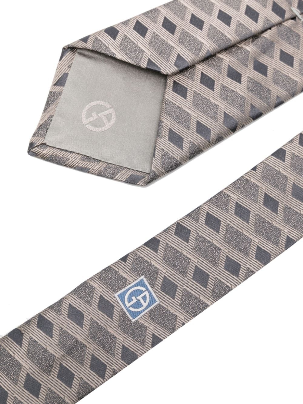 pattern-jacquard silk tie - 2