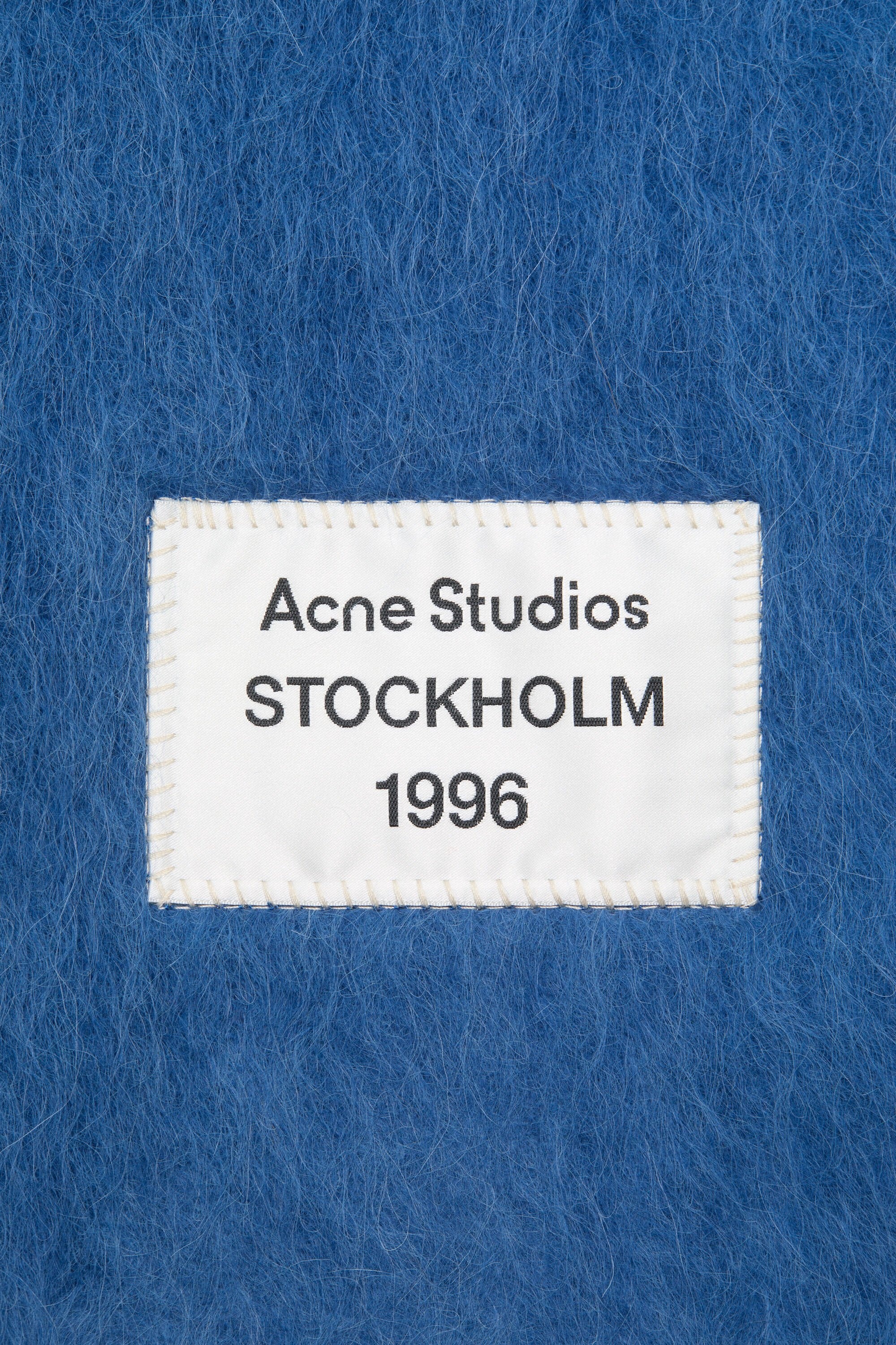 Alpaca wool scarf - Denim blue - 3