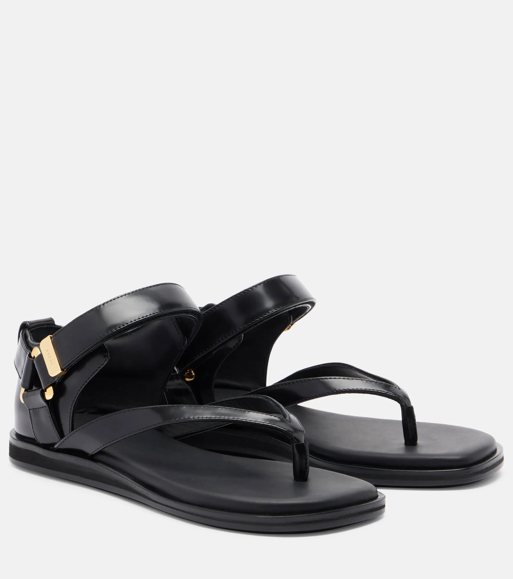 Leather thong sandals - 1