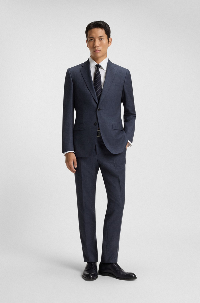BOSS SLIM-FIT SUIT IN MICRO-PATTERNED VIRGIN WOOL outlook