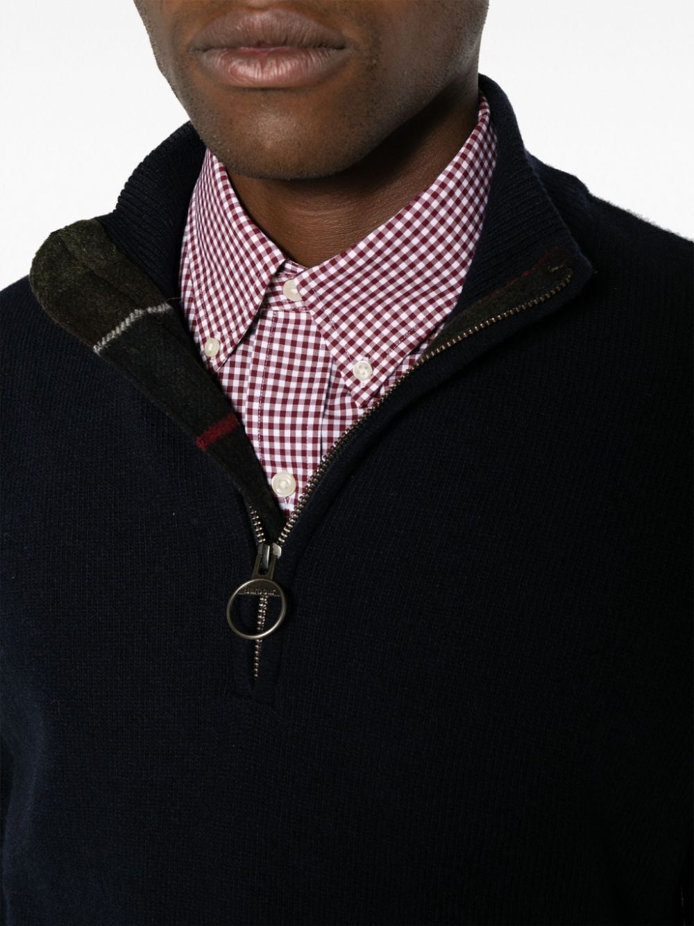 funnel-neck zip-up wool jumper - 5