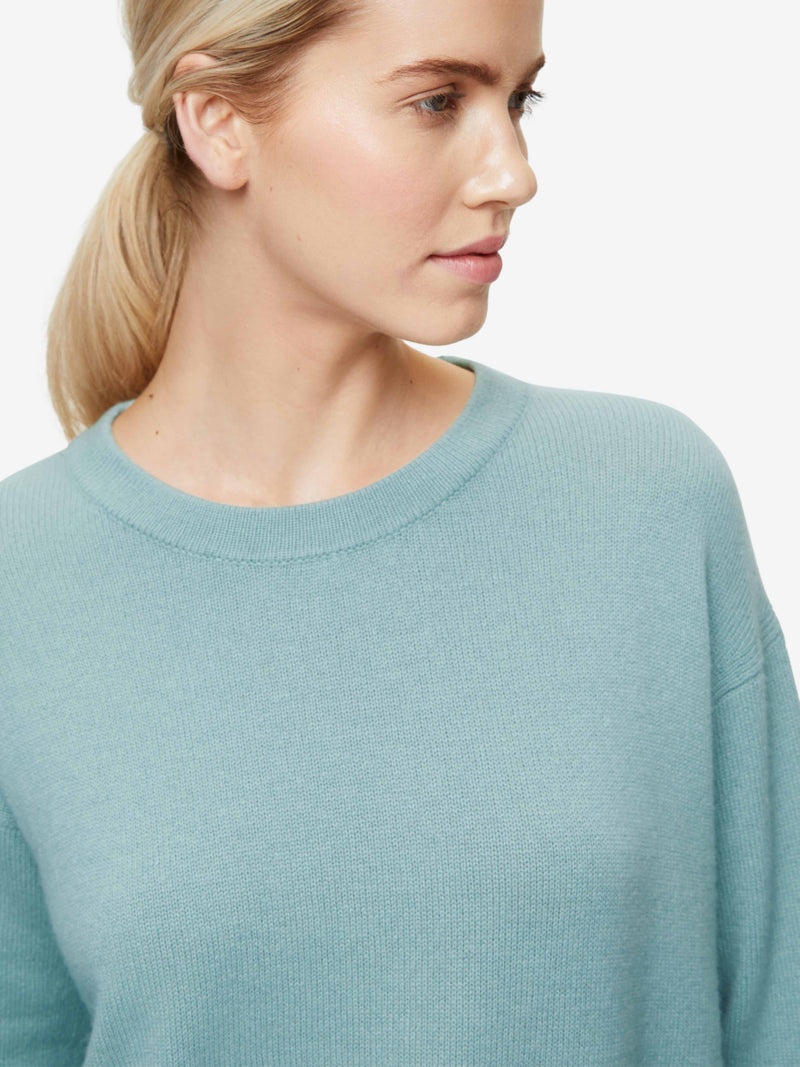 Women's Relaxed Sweater Daphne Cashmere Sea Foam Green - 4