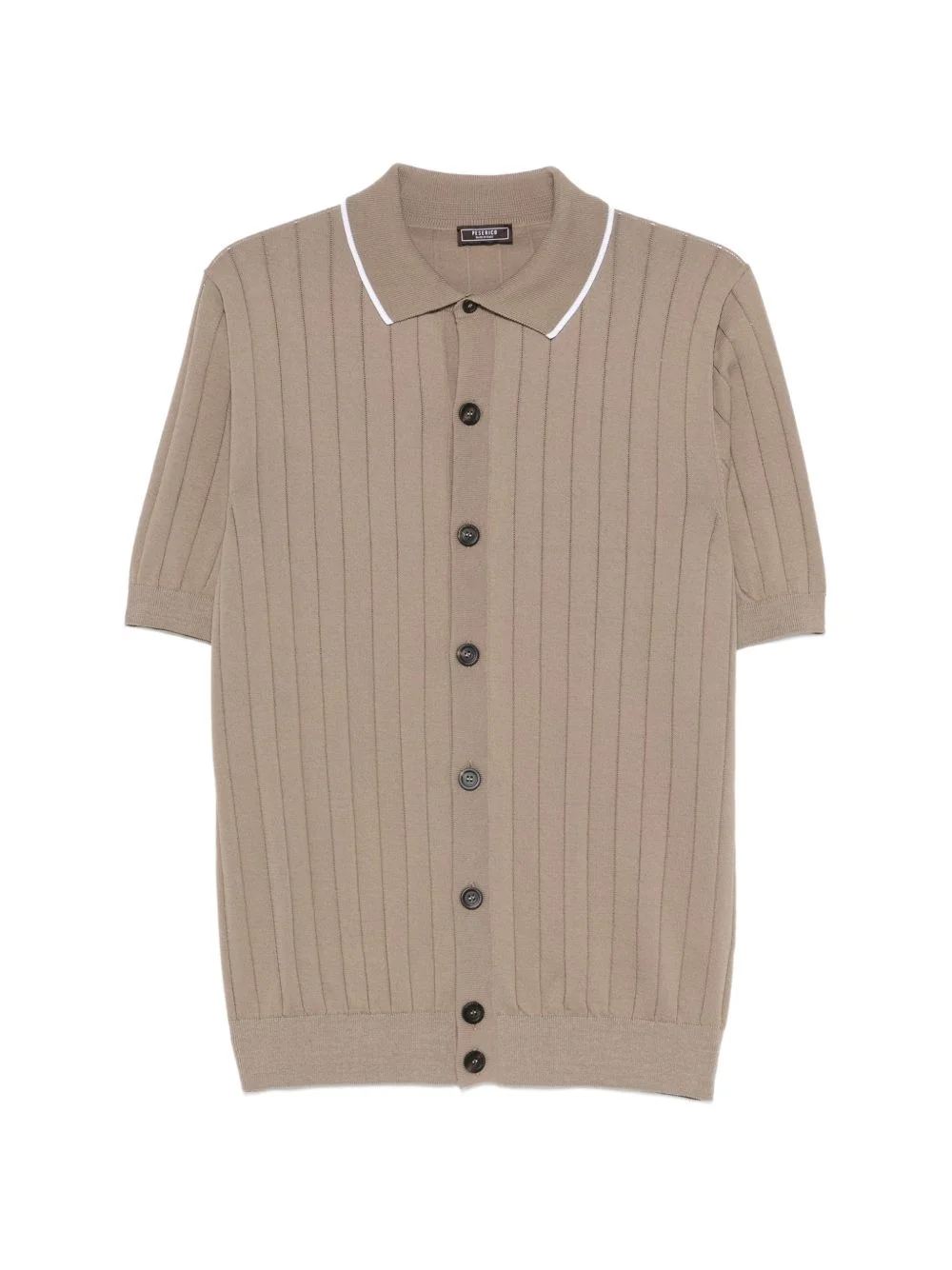 ribbed buttoned shirt - 1