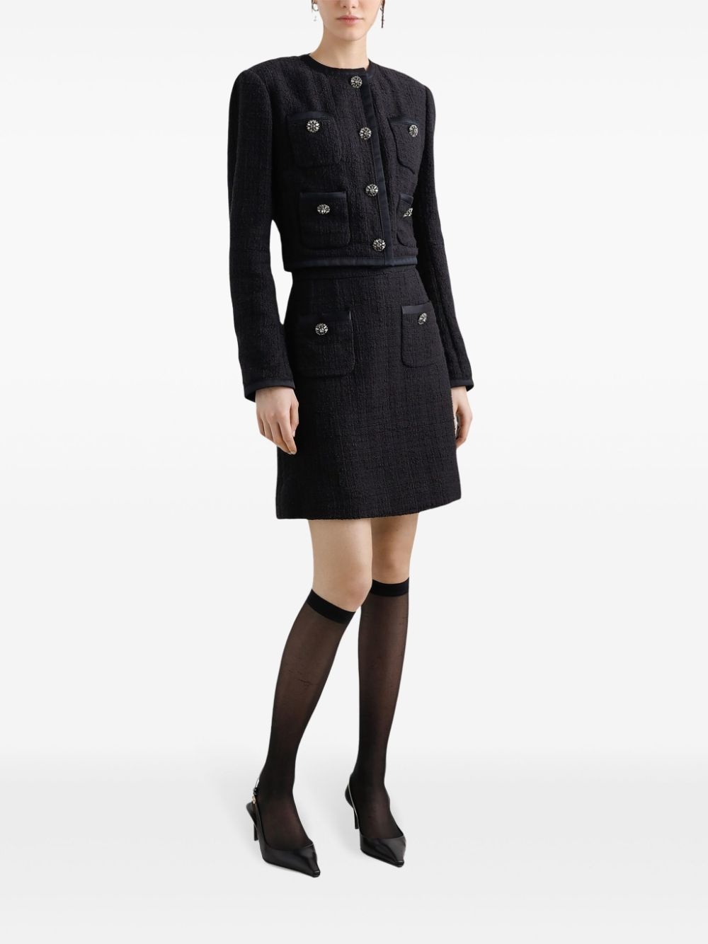 textured knit mini skirt - 2