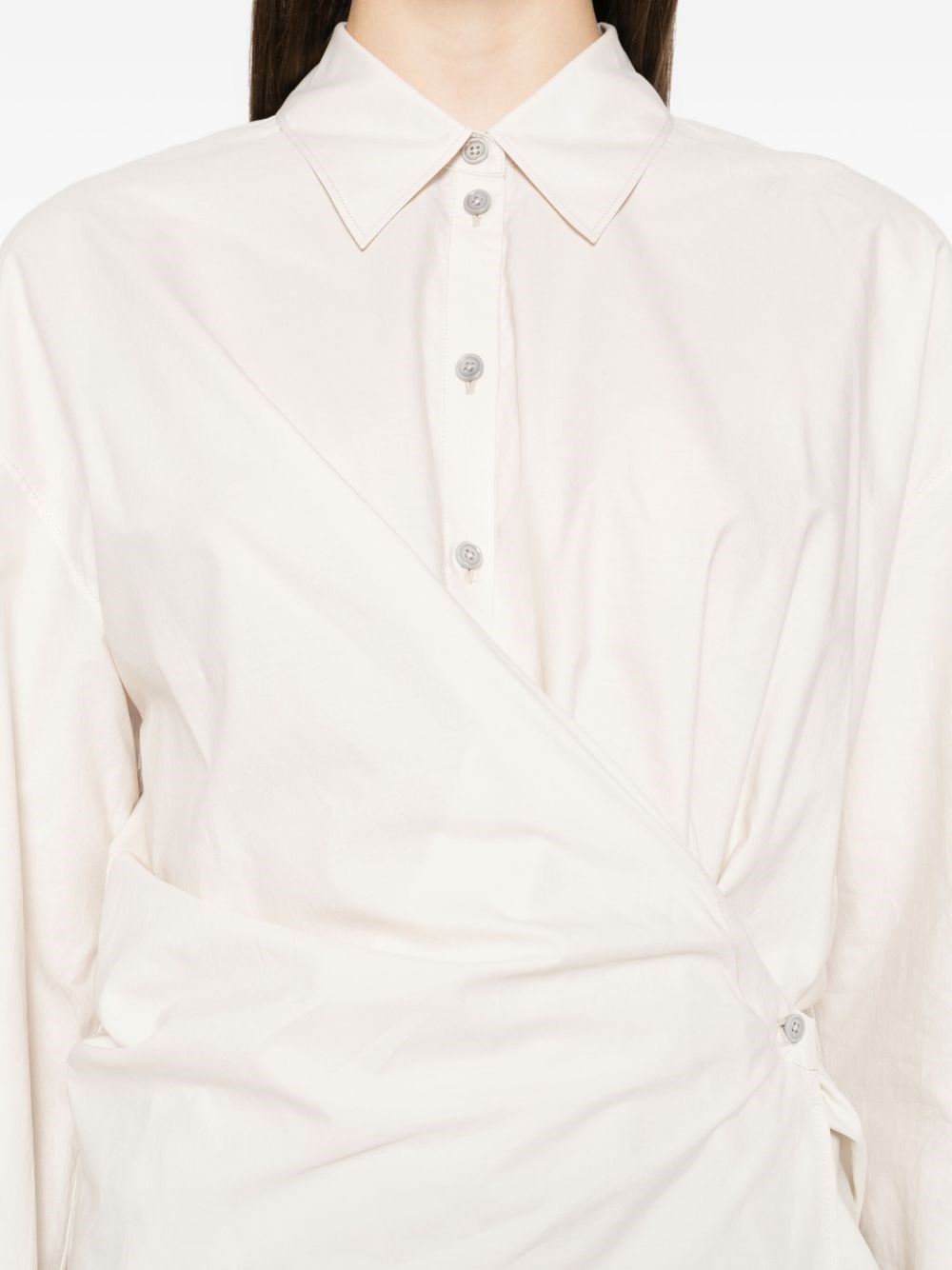 Cotton and silk blend shirt - 4