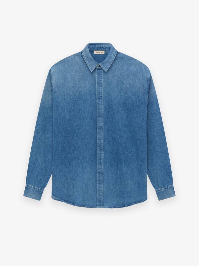 Denim Button Up Shirt - 1