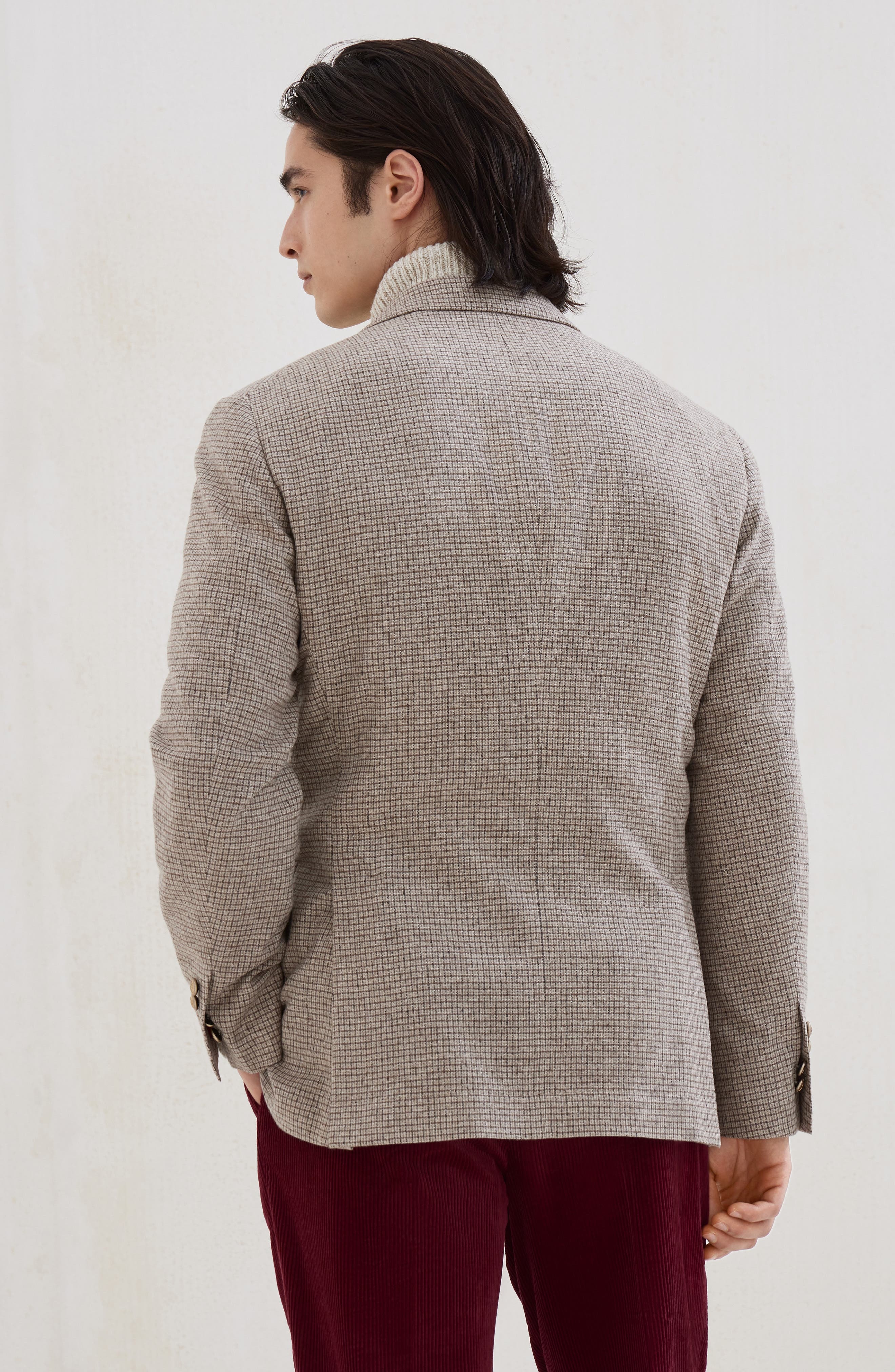 Brunello Cucinelli Flannel blazer in Bark at Nordstrom - 3