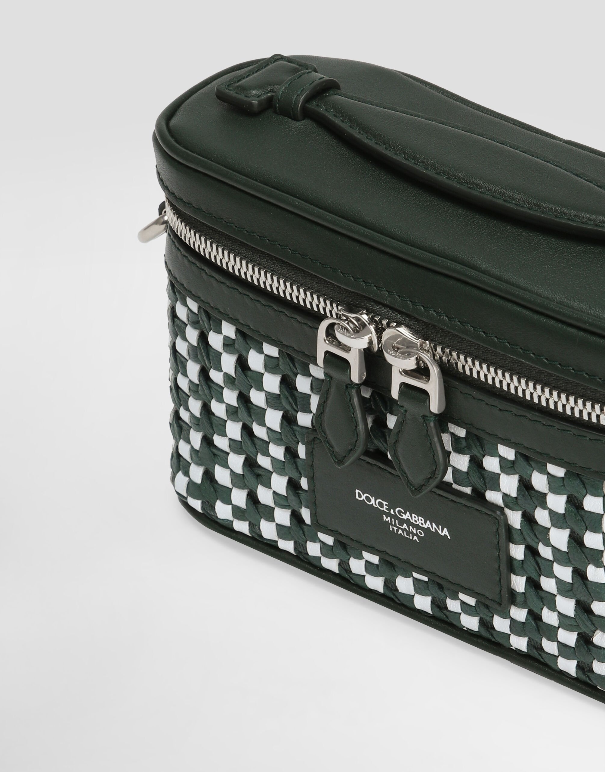 Atene crossbody minibag with woven leather - 5