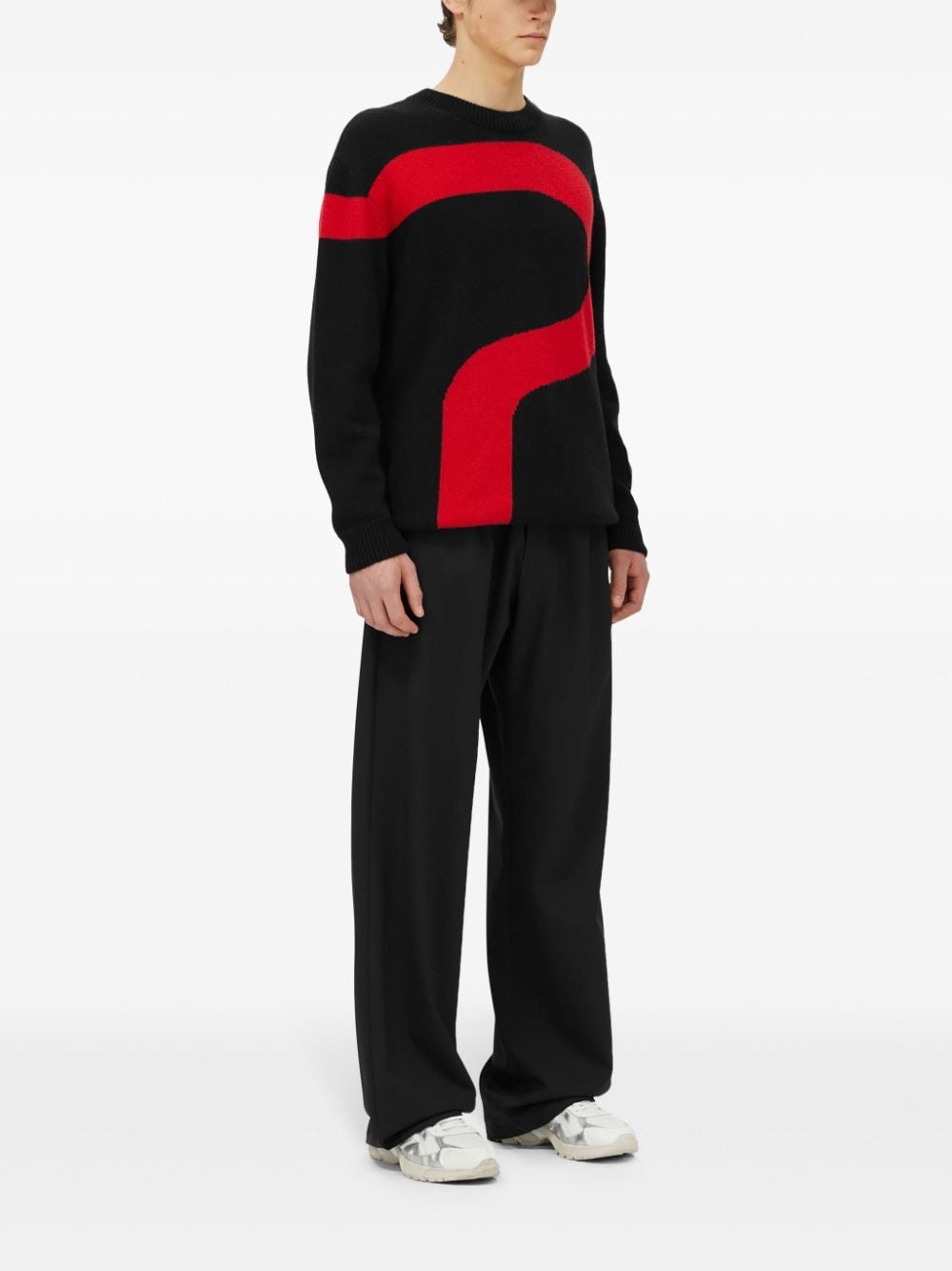 logo appliquÃ© patched sleeve jumper - 2