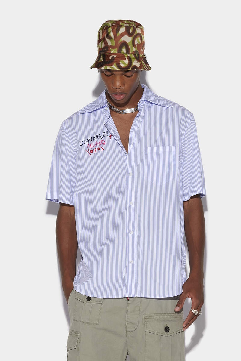 SCRIBBLE BOWLING SHIRT - 1