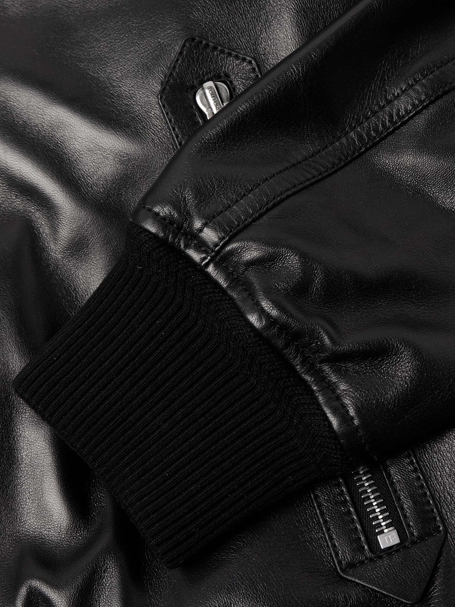 Leather Bomber Jacket - 6